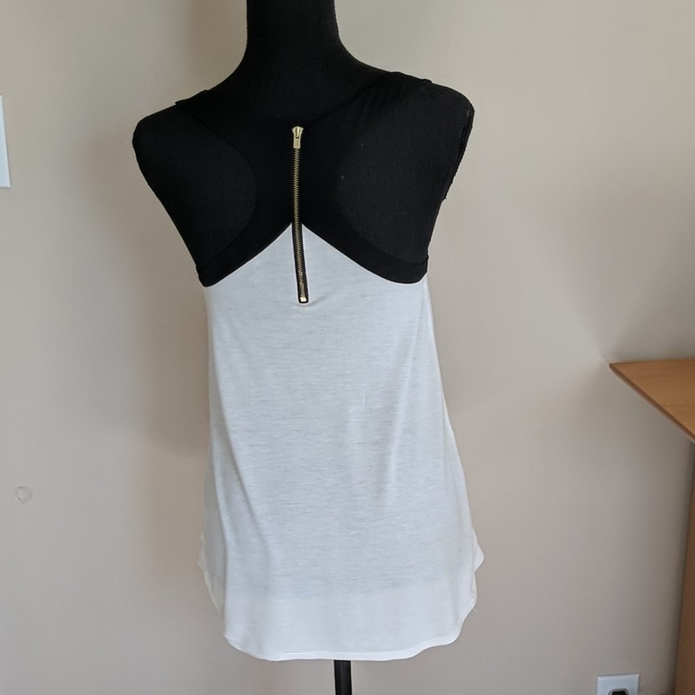 NWOT Express Color Block Zip Racerback Tank - Picture 6 of 8